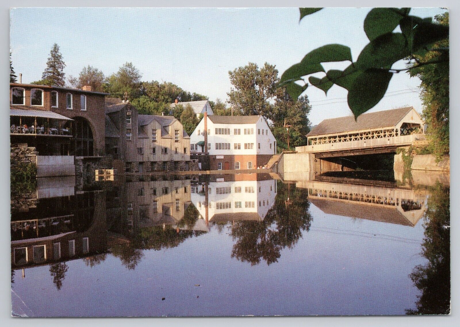 Postcard Village of Quechee Vermont Ottauquechee River