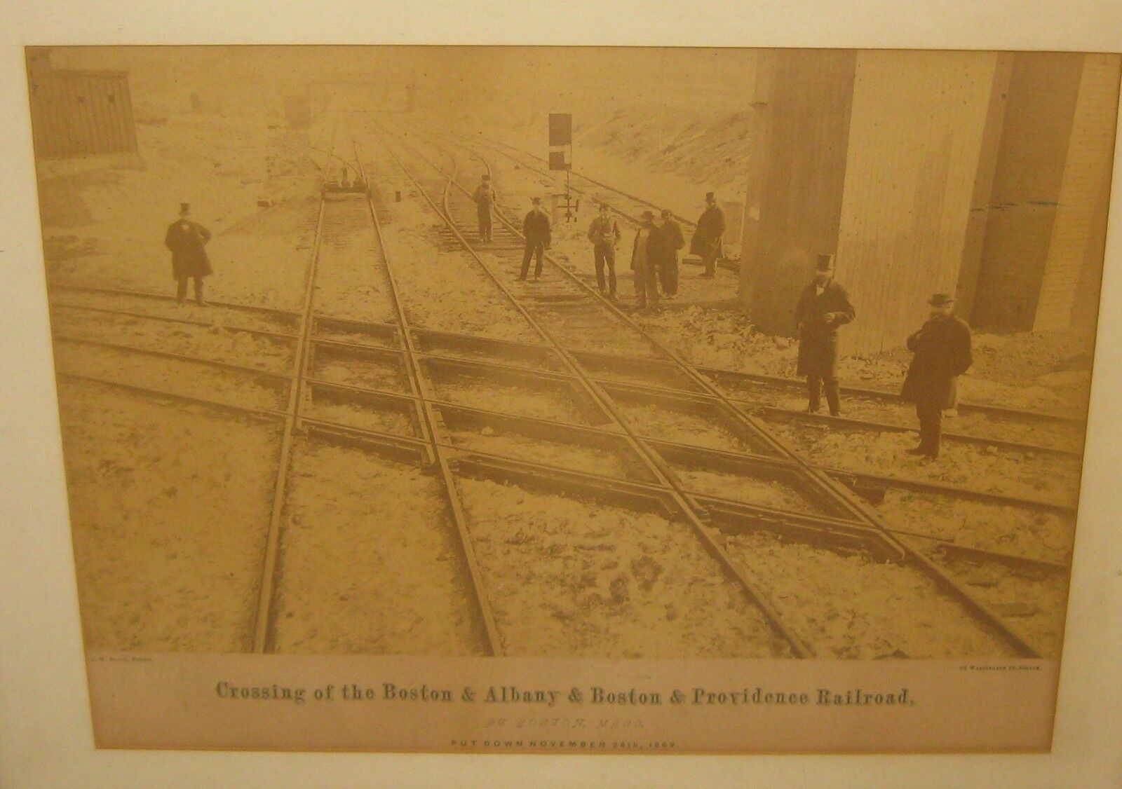 Antique JAMES WALLACE BLACK Crossing of Boston Albany Providence Railroad PHOTO