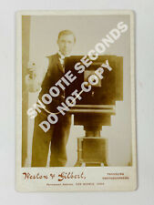 Antique Cabinet Card Photographer Weston & Gilbert Des Moines Iowa IA picture