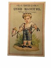 Victorian Trade Card SC NOYES Comb Manufacturer West Newbury MA B62-2 picture