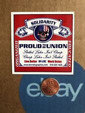 Solidarity Proud Union Skull Beer Hard Hat Sticker Decal Skilled Labor Funny picture