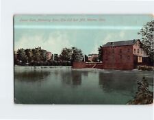 Postcard Lower Dam Mahoning River The Old Red Mill Warren Ohio USA picture
