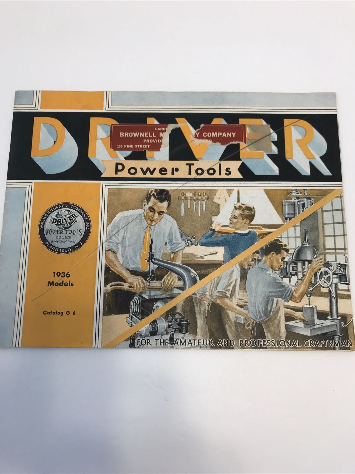 Driver Engineered Power Tools 39-page Catalog Walker Turner 1936 Plainfield, NJ