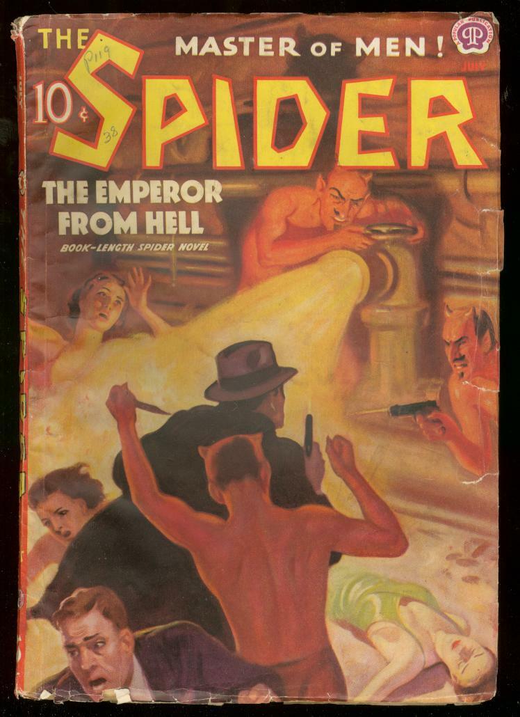 THE SPIDER JULY 1938 DEVIL SPICY GGA COVER STOCKBRIDGE VG/FN