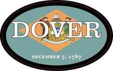 4in x 2.5in Oval Delaware Flag Dover Sticker Car Truck Vehicle Bumper Decal picture