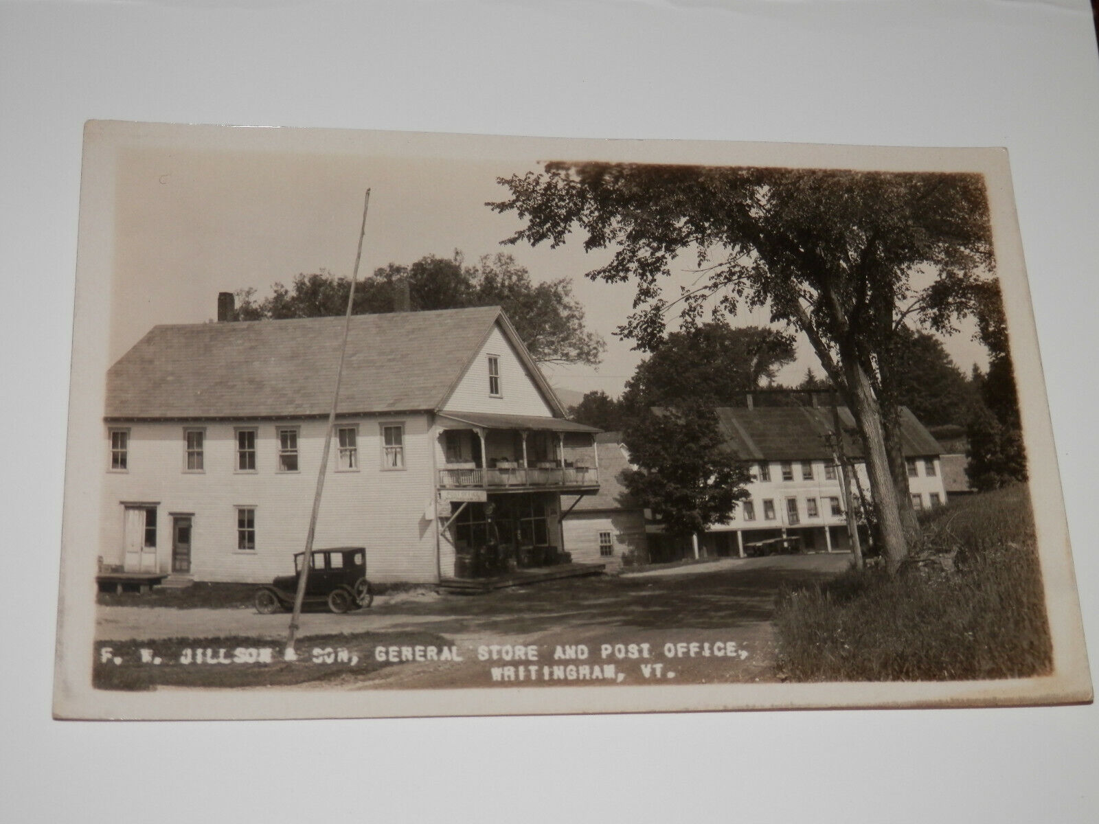 WHITINGHAM VT - REAL PHOTO POSTCARD RPPC - 1920-1945 ERA - STORE and POST OFFICE