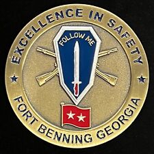 Fort Benning GA Commander Excellence in Safety Army Challenge Coin picture