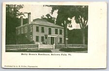 Hetty Green's Residence Bellows Falls Vermont VT c1900's Vintage Postcard picture