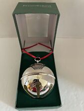 REED & BARTON 2006 SILVER PLATE ROUND HOLLY BELL CHRISTMAS ORNAMENT ORIGINAL BOX picture