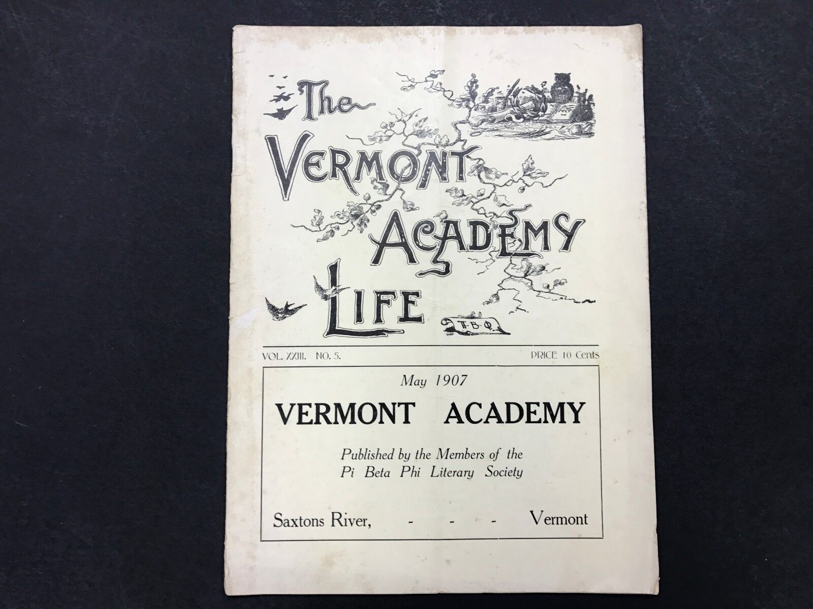 The Vermont Academy Life May 1907 Magazine Booklet Saxtons River Vermont