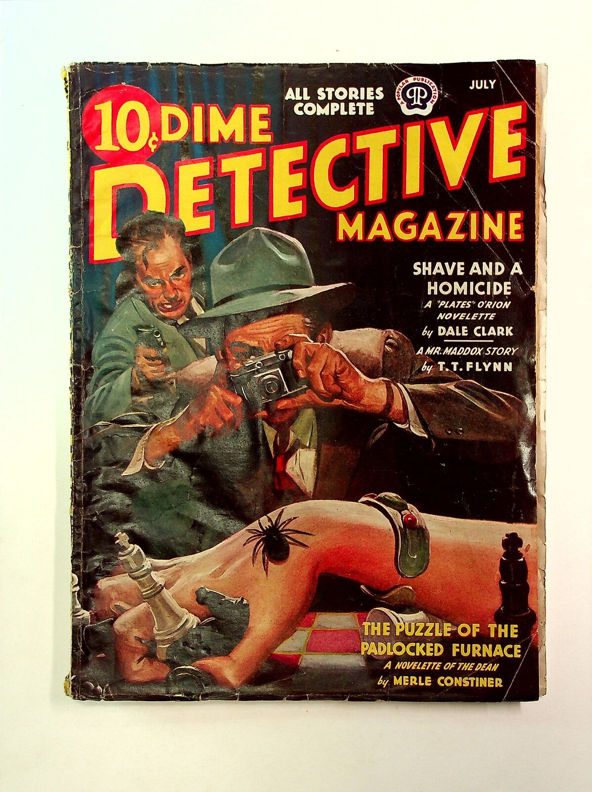 Dime Detective Magazine Pulp Jul 1944 Vol. 45 #4 GD/VG 3.0
