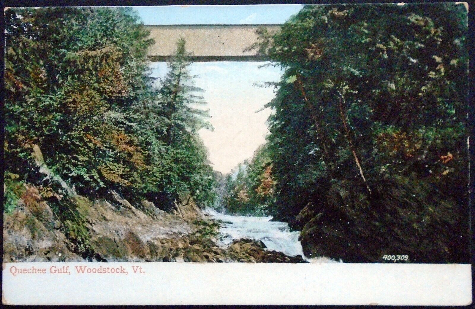 Quechee Gulf and Bridge, Ottauquechee River, Woodstock, Vermont