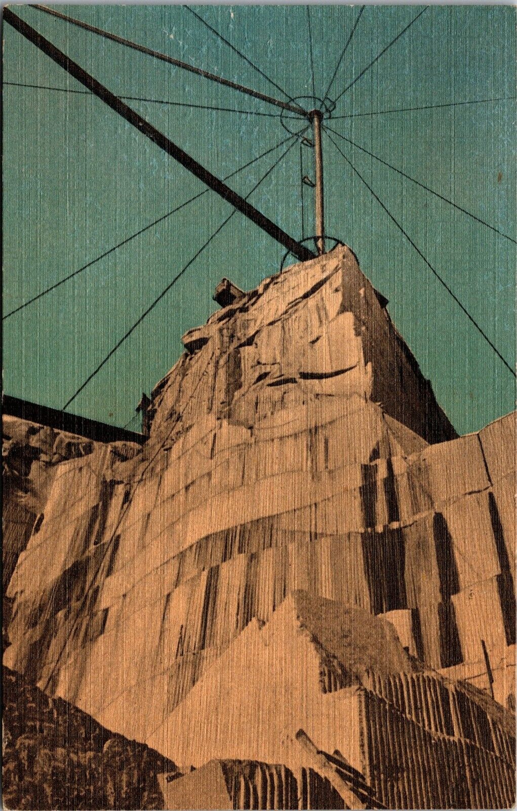 Vtg Barre Vermont VT Rock of Ages Granite Quarry 1930s Linen Postcard