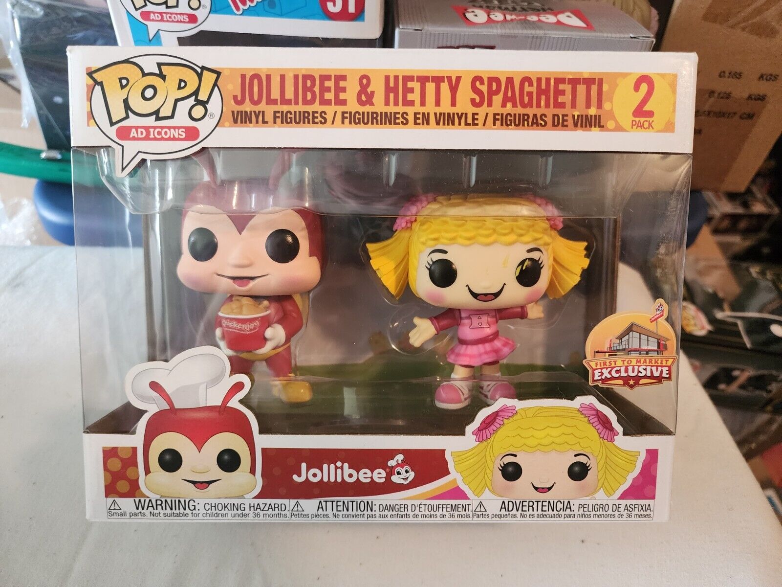 Funko Pop Jollibee & Hetty Spaghetti 2 Pack First To Market Exclusive Vaulted