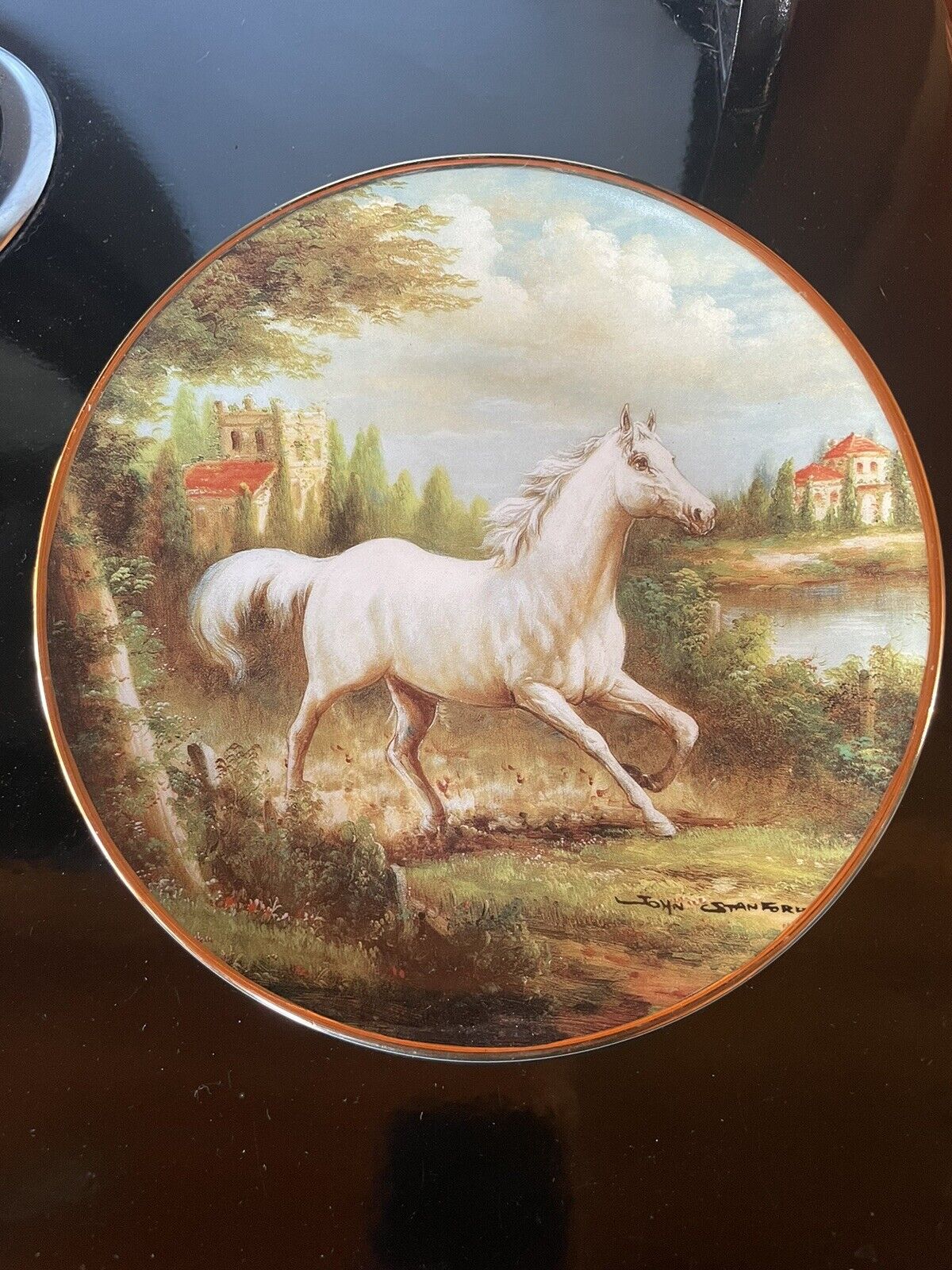Royal Doulton - Horse Plate - White Lightning limited edition