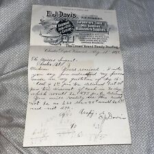 1899 Chester Depot Vermont Letter on Coal Pricing Discrepancy - EJ Davis Retail picture