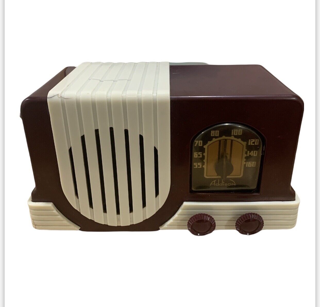 Addison Waterfall Radio Bakelite R5AI Antique 1940s Model 19 Red And White RARE