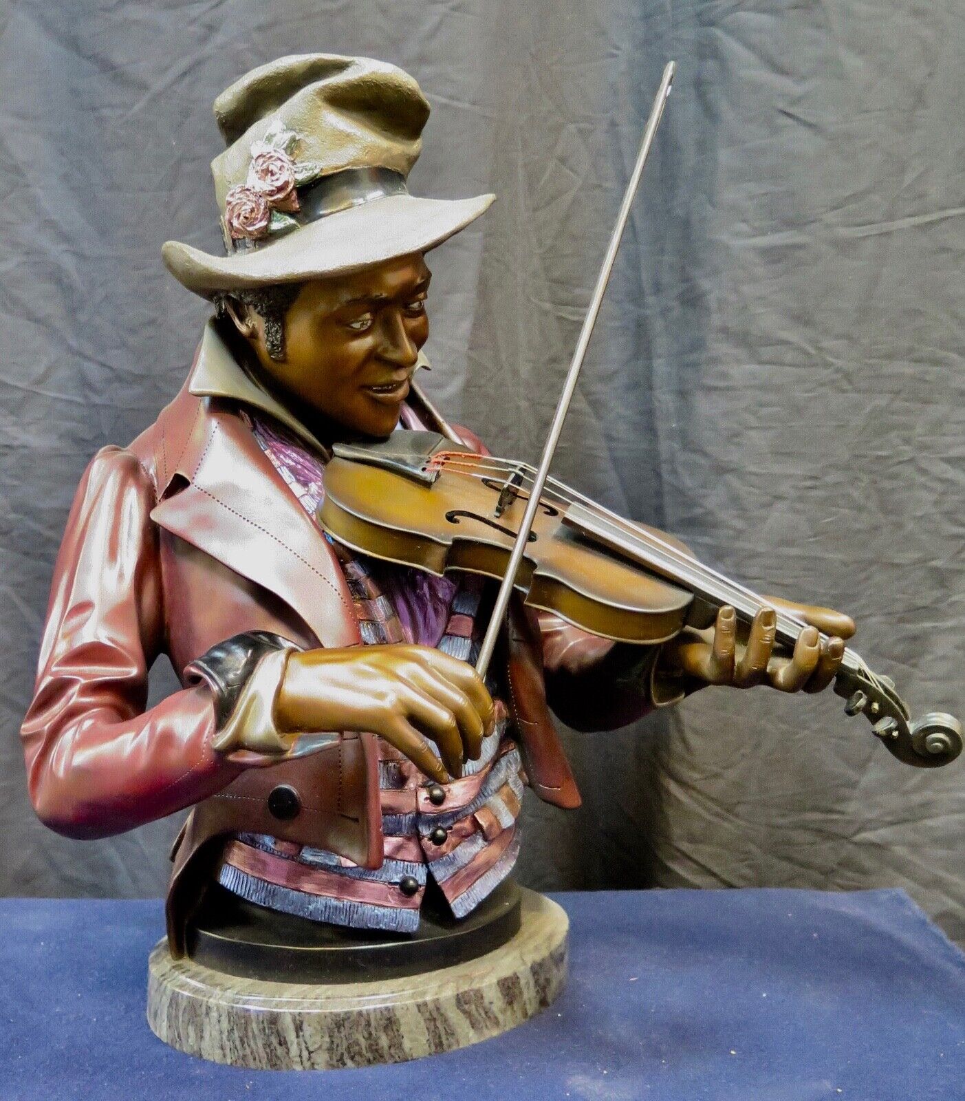 Vintage 20th Century Cold Painted Bronze New Orleans Jazz Musician