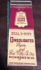 Consolidated Paper & Box Mfg Matchbook Richmond Virginia picture