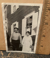Antique Photo Of Mr. & Mrs. John Burke At Lowell Massachusetts. Front of House. picture