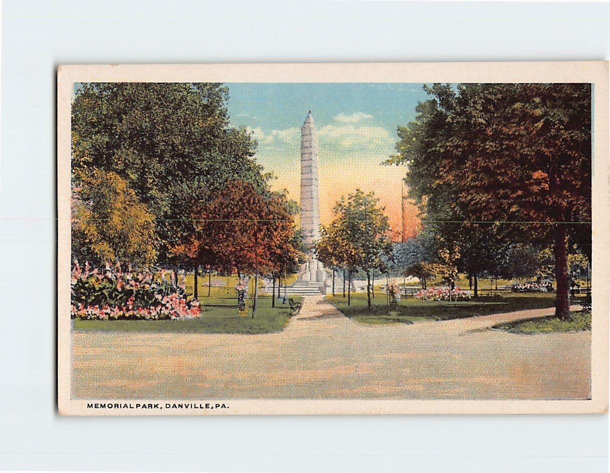 Postcard Memorial Park Danville Pennsylvania USA
