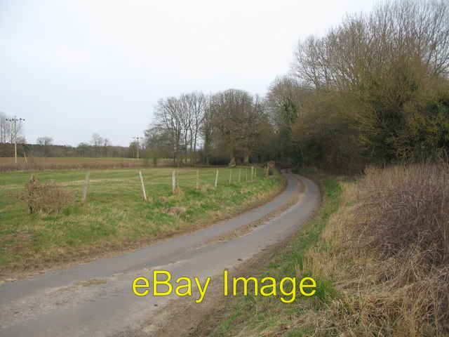 Photo 6x4 Country lane near Monkton Farleigh A view looking east along th c2006
