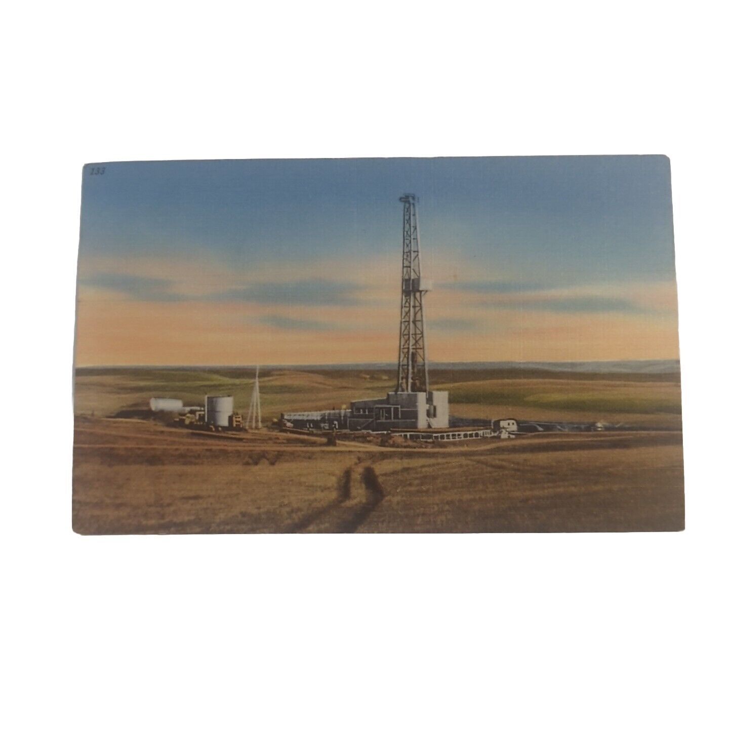 Postcard Posted Typical Oil Well Williston Basin North Dakota ND 1963 1.10.14