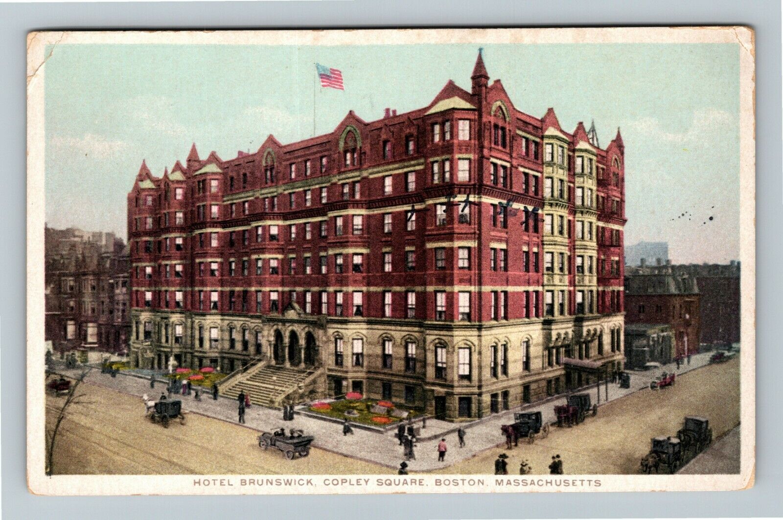 Boston MA-Massachusetts, Hotel Brunswick, Copley Square, Vintage Postcard
