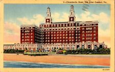 View Of Chamberlin Hotel Old Point Comfort Fort Monroe Virginia VA Postcard picture