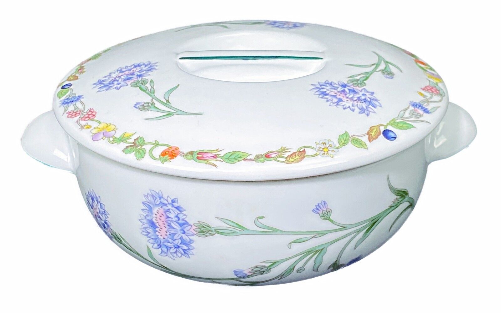 Aynsley Lyndhurst Somerset Covered Casserole Dish Porcelain Serving Dish Floral