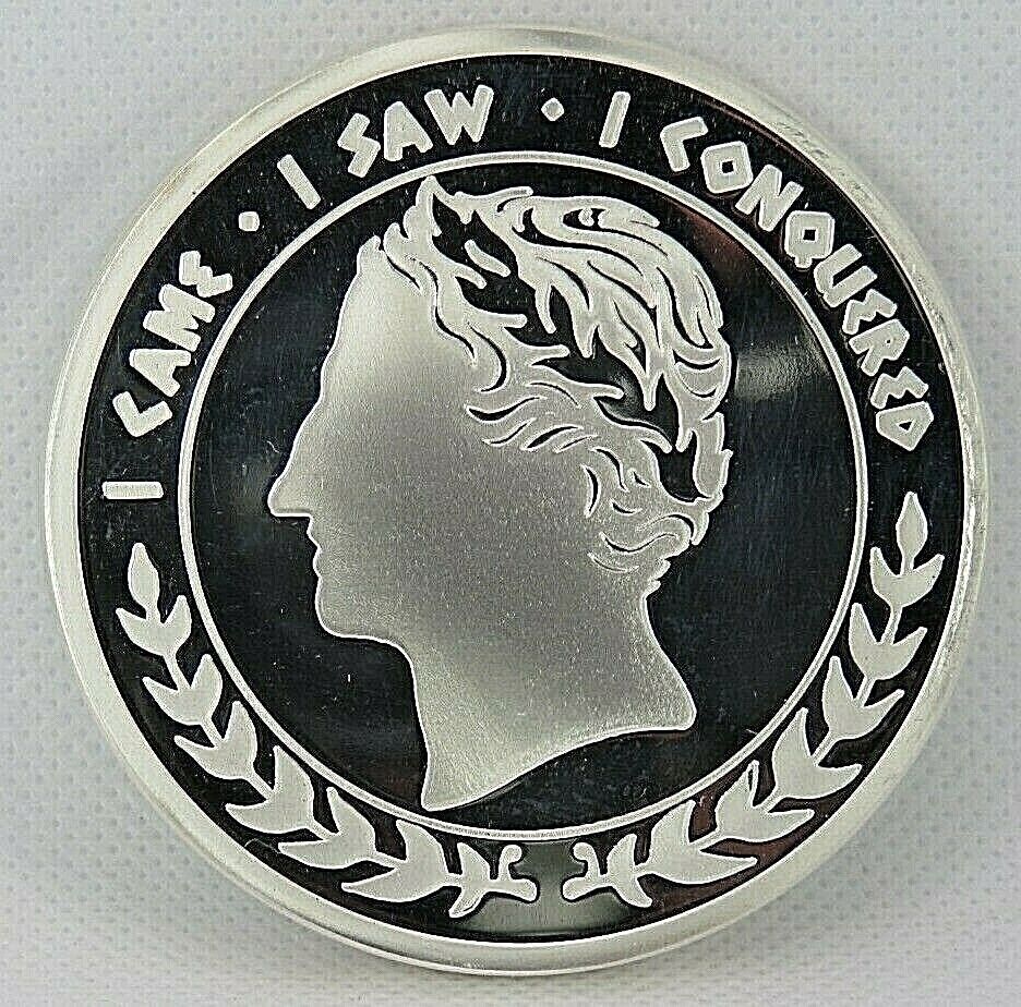 RARE The Caesars Silver Medal Proof-Like 6.66 ozt .999 Fine Silver w/ COA