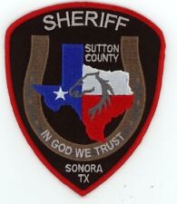 TEXAS TX SUTTON COUNTY SHERIFF NICE SHOULDER PATCH POLICE picture
