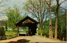 Historic Covered Bridge at Waitsfield Vermont Vintage Postcard picture