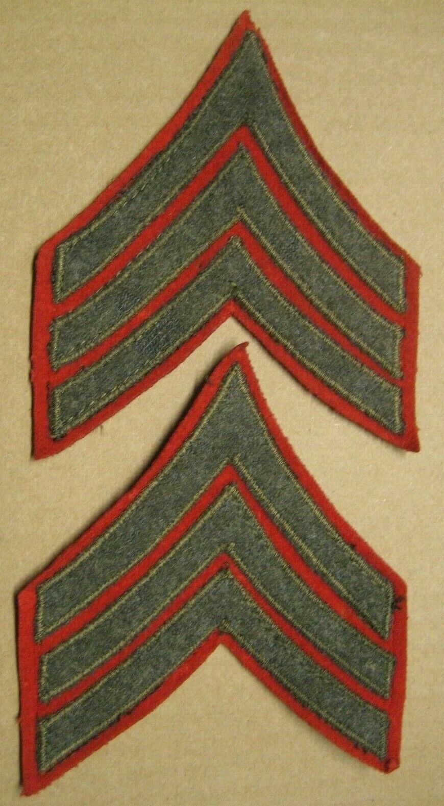  /USMC Chevron Sergeant Rank Winter red green pair,ww2