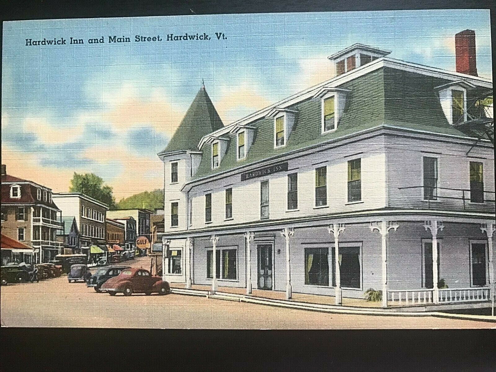 Vintage Postcard>1930-1945>Hardwick Inn & Main Street>Hardwick>Vermont