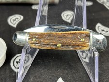 GREAT EASTERN NORTHFIELD GEC SAMBAR STAG LITTLE RATTLER KNIFE 1of533 NIT 190120 picture
