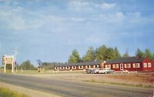 Canaan Maine~Oak Pond Motel & Restaurant~1950s Cars~Postcard picture