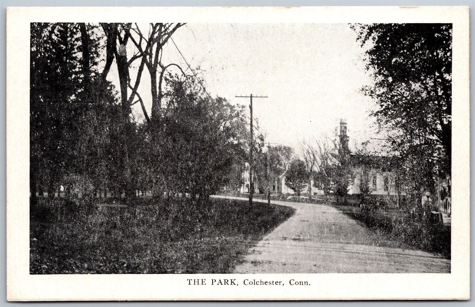 Vtg Colchester Connecticut CT The Park 1920s Old View Postcard