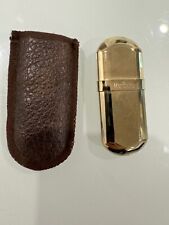 Vtg Marlboro Brass No 6 Lighter w/Orig Leather Sleeve Case picture