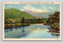 Scene on Winooski River Burlington Vermont VT Linen Postcard Q2 picture