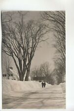  Real Photo Postcard Street Scene in Winter Craftsbury Common  VT  picture