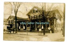 Wallingford Conn CT - GROCERY STORE & DELIVERY WAGON - RPPC M.B Sanders Postcard picture