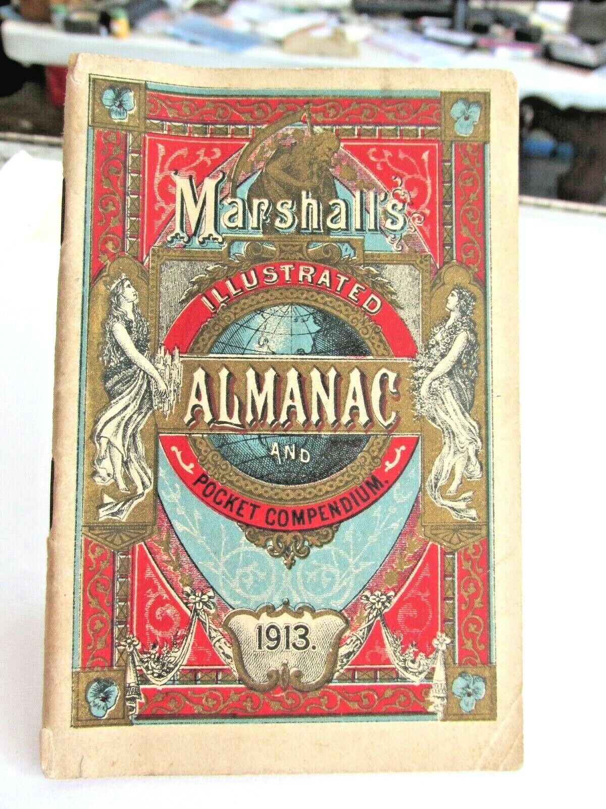 1913 WILMINGTON OHIO ADVERTISING Marshall's Illustrated Almanac,EGANS DRUG STORE