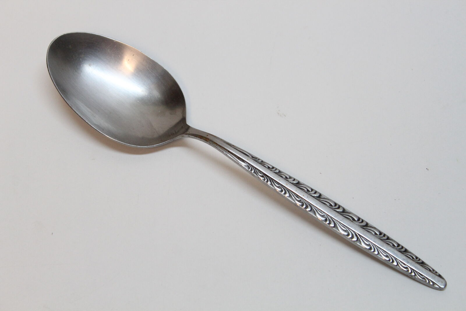Vintage Dunham National Stainless Steel Flatware Solid Serving Spoon