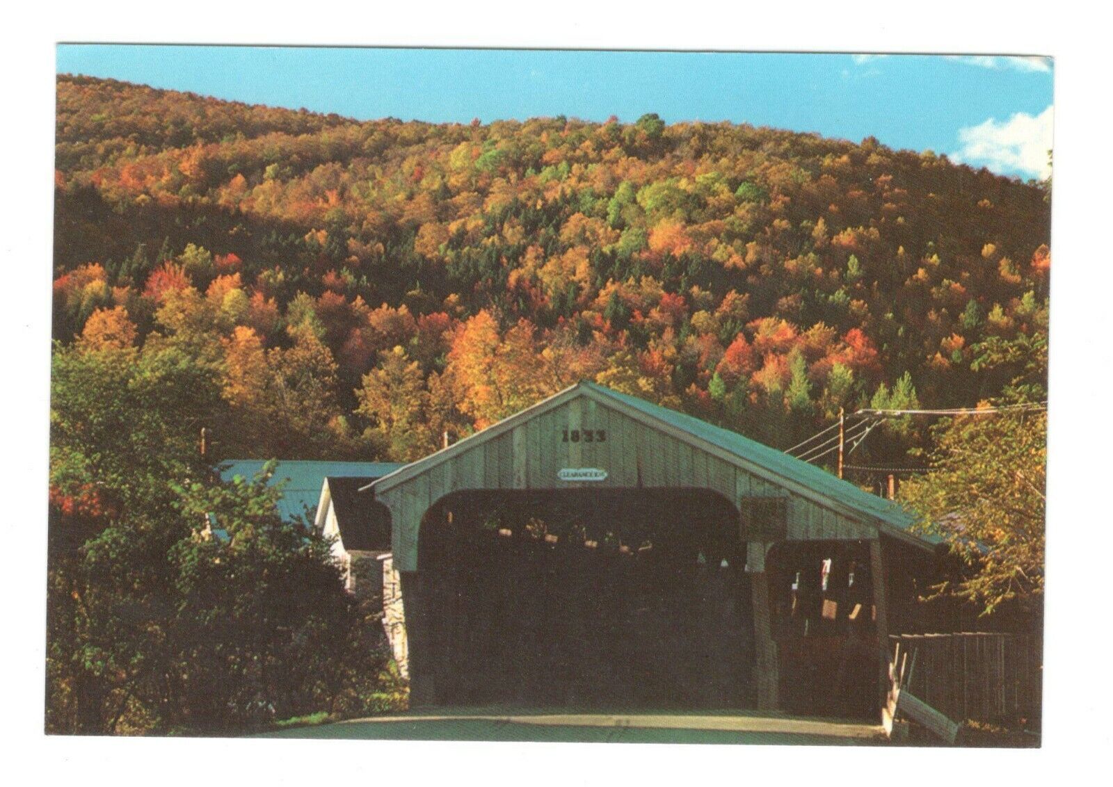 Village Bridge In Waitsfield Vermont Unused Postcard 4x6 Art MD30