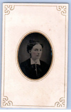 Antique Tintype Photo of Beautiful Very Young Woman Underhill's Newburgh NY picture