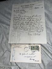 1903 Letter from Barre Granite Works (Cemetery Tombstone) with Drawing of Marker picture