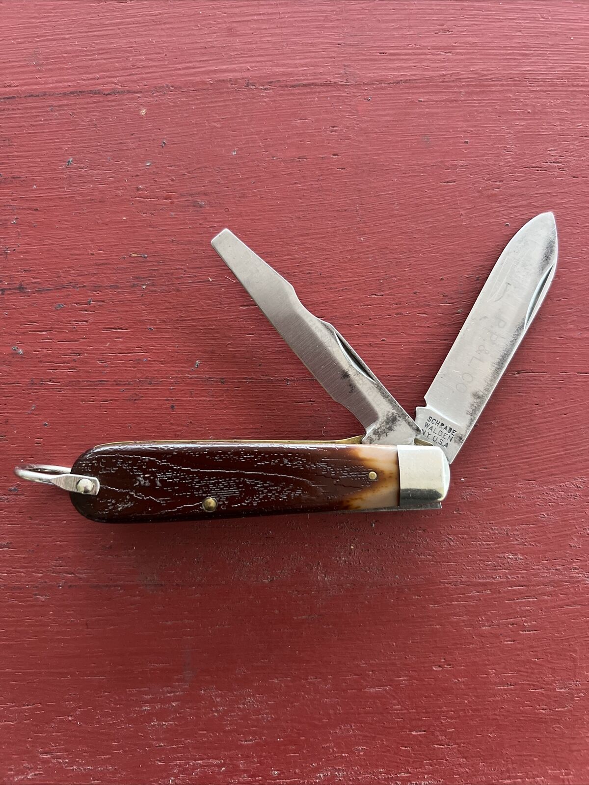 1960s SCHRADE WALDEN NY USA FOLDING KNIFE LOGO PP&L CO NICE ELECTRICIAN 2049
