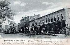 VERGENNES VT - Main Street Showing Parked Carriages Tuck Postcard - udb - 1907 picture