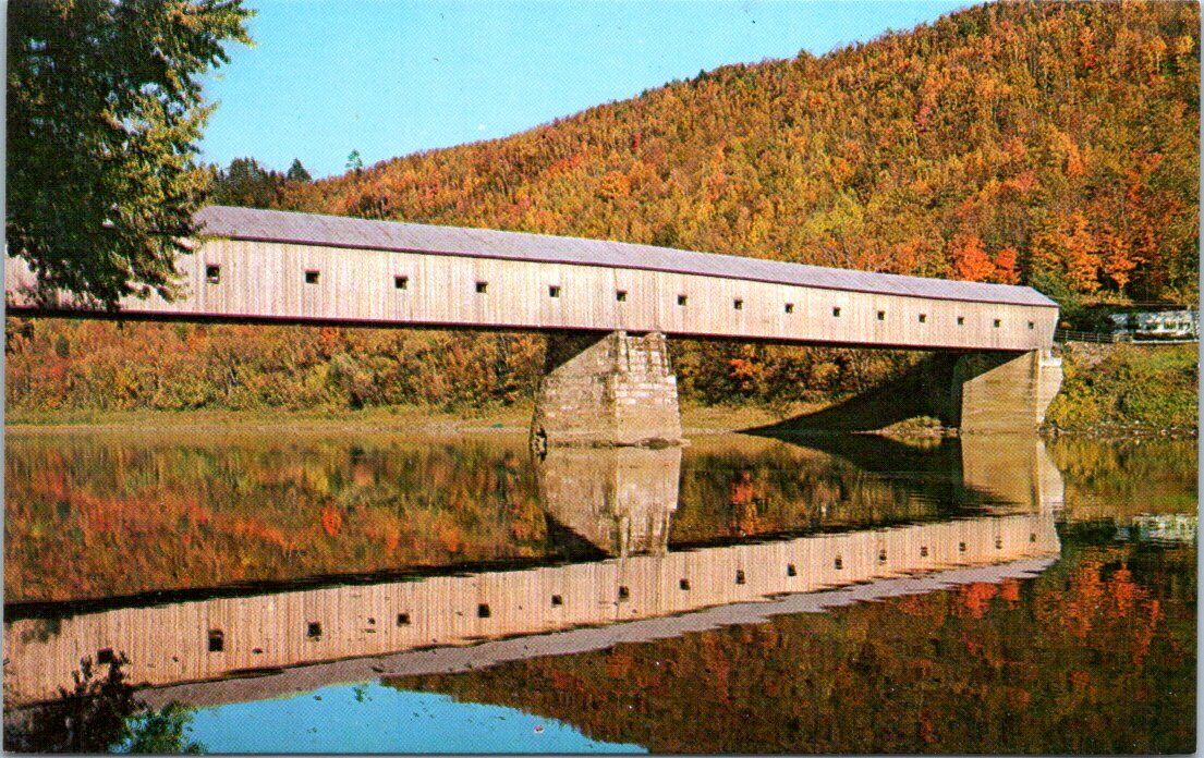 VERMONT Windsor-Cornish N.H. Longest Covered Bridge State of Vermont Built 1866